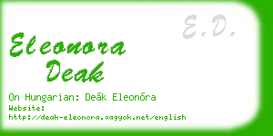 eleonora deak business card