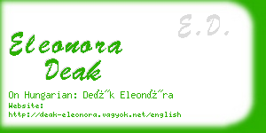 eleonora deak business card